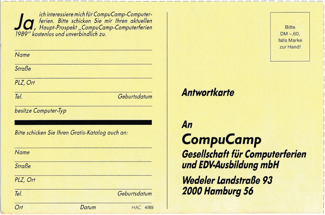 CompuCamp catalog page showing course details